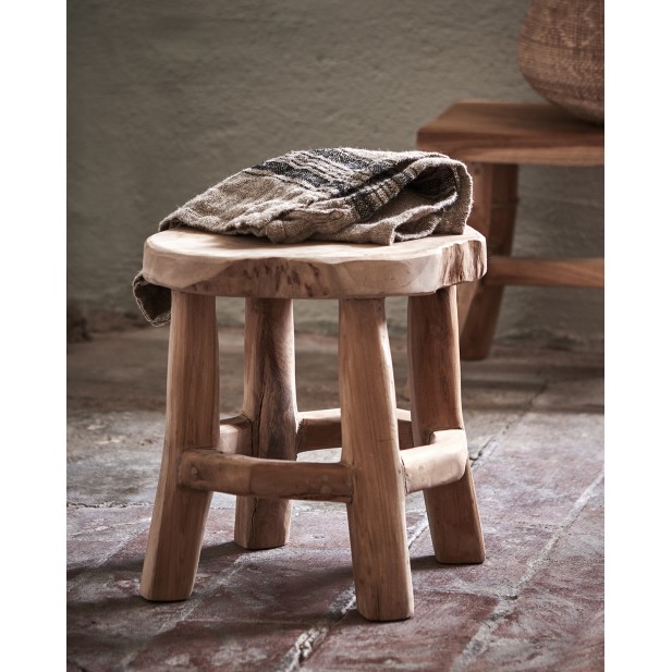 Taburete ARVID Ø30 cm, Madera Natural...