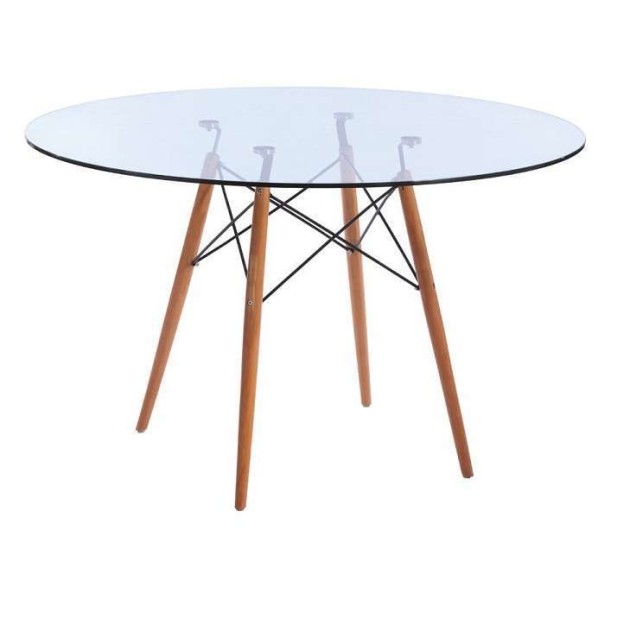 Mesa Eames Tendar (120cm) Cristal transparente