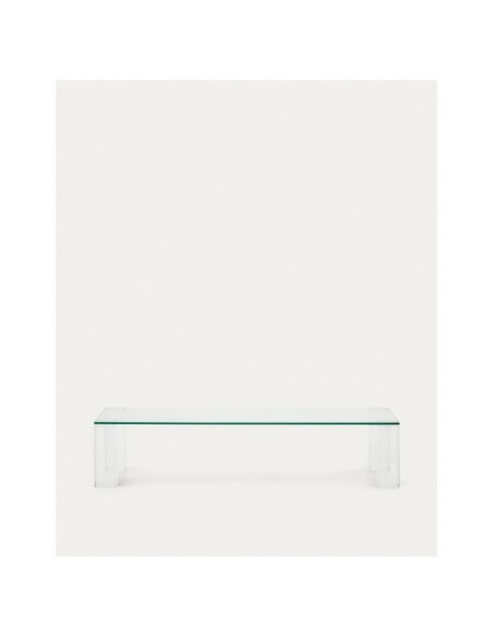 Mesa de centro Adularia de cristal templado transparente 140 x 60 cm - Kave Home