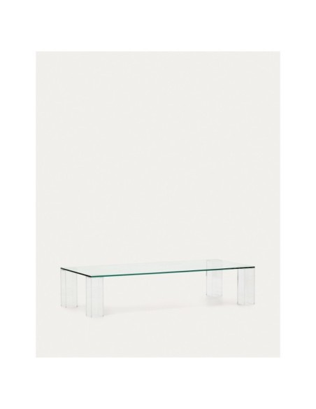 Mesa de centro Adularia de cristal templado transparente 140 x 60 cm - Kave Home