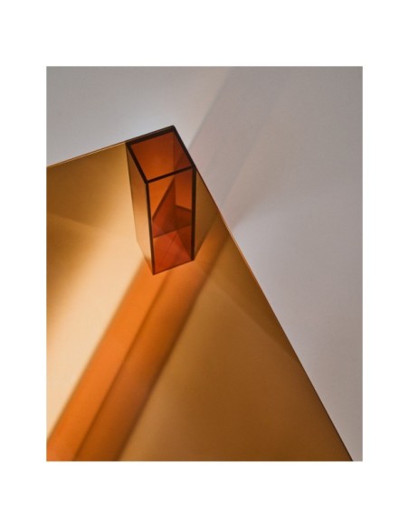 Mesa de centro Adularia de cristal templado marrón 140 x 60 cm - Kave Home