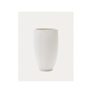 Macetero Aiguablava de cemento blanco Ø 75 cm - Kave Home