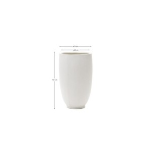 Macetero Aiguablava de cemento blanco Ø 75 cm - Kave Home 2