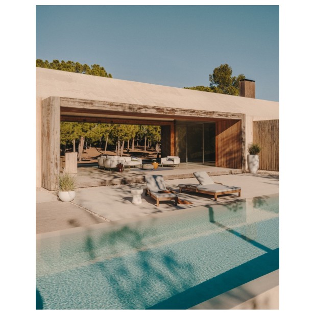 Macetero Aiguablava de cemento blanco... Macetero Aiguablava de cemento blanco...