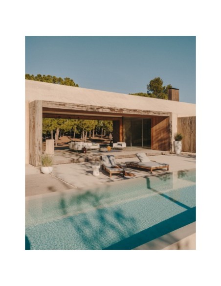 Macetero Aiguablava de cemento blanco Ø 75 cm - Kave Home