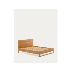 Cama Alguema en chapa de roble con acabado natural para... 2