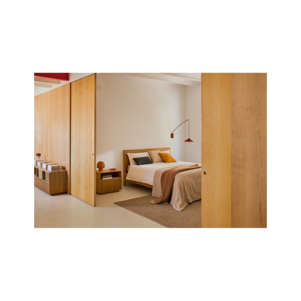 Cama Alguema en chapa de roble con...