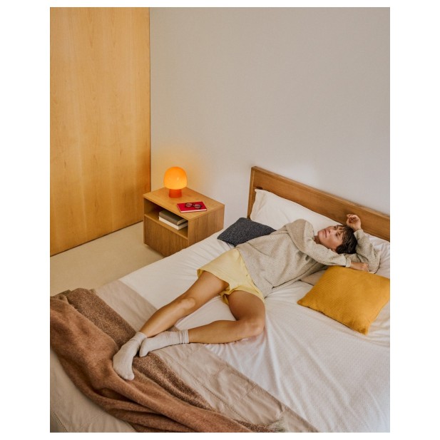 Cama Alguema en chapa de roble con...