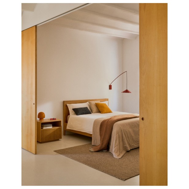 Cama Alguema en chapa de roble con...