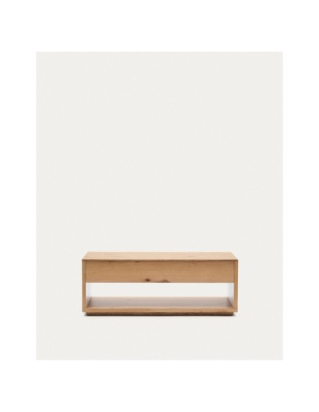 Mesa de centro elevable Alguema en chapa de roble con acabado natural 120 x 60 cm - Kave Home