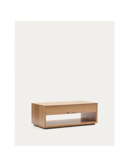 Mesa de centro elevable Alguema en chapa de roble con acabado natural 120 x 60 cm - Kave Home