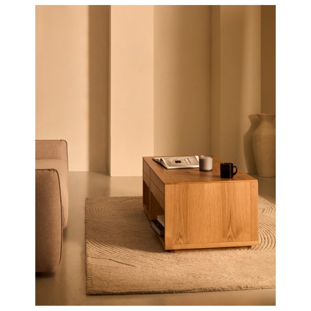 Mesa de centro Alguema 2 cajones en... Mesa de centro Alguema 2 cajones en...