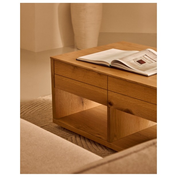 Mesa de centro Alguema 2 cajones en... Mesa de centro Alguema 2 cajones en...