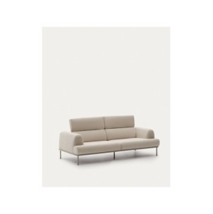 Sofá Aurum 3 plazas crudo con cabecero reclinable y base... 2