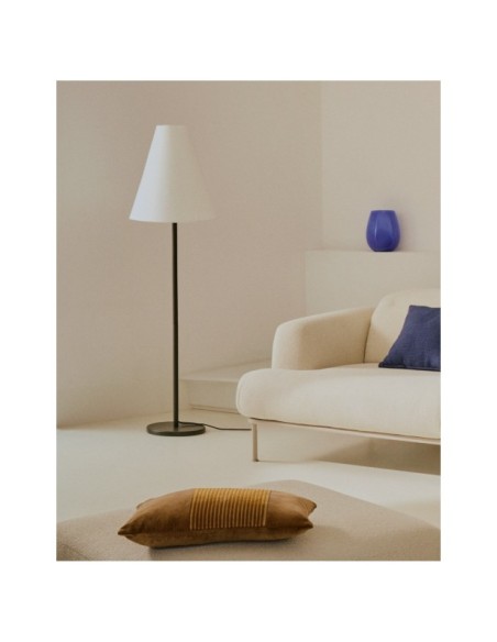 Sofá Aurum 3 plazas crudo con cabecero reclinable y base de metal beige mate 234 cm - Kave Home