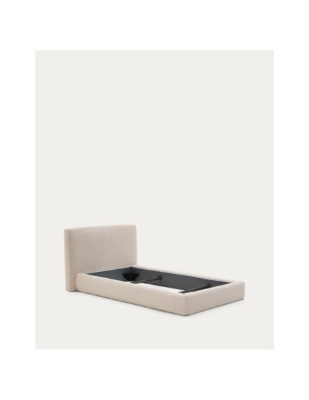 Cama desenfundable Blok beige para colchón de 90 x 200 cm FSC Mix Credit - Kave Home