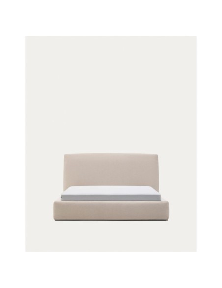 Cama desenfundable Blok beige para colchón de 160 x 200 cm FSC Mix Credit - Kave Home