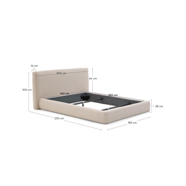 Cama desenfundable Blok beige para...