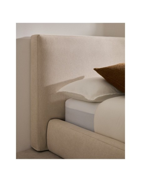 Cama desenfundable Blok beige para colchón de 160 x 200 cm FSC Mix Credit - Kave Home