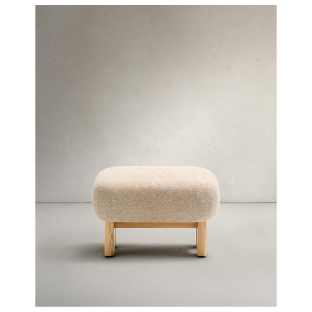 Reposapiés Cabana chenilla beige y... Reposapiés Cabana chenilla beige y...