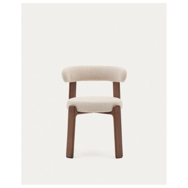 Silla Granite de chenilla beige y... Silla Granite de chenilla beige y...