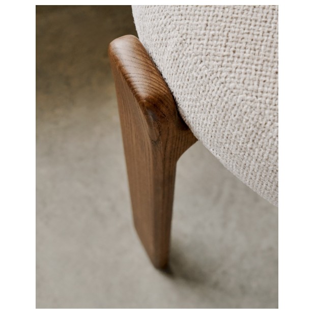 Silla Granite de chenilla beige y... Silla Granite de chenilla beige y...