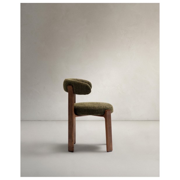 Silla Granite de chenilla verde y... Silla Granite de chenilla verde y...