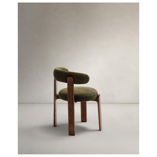 Silla Granite de chenilla verde y... Silla Granite de chenilla verde y...