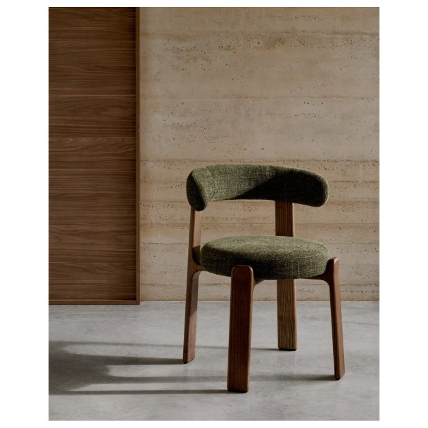 Silla Granite de chenilla verde y... Silla Granite de chenilla verde y...