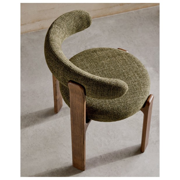 Silla Granite de chenilla verde y... Silla Granite de chenilla verde y...