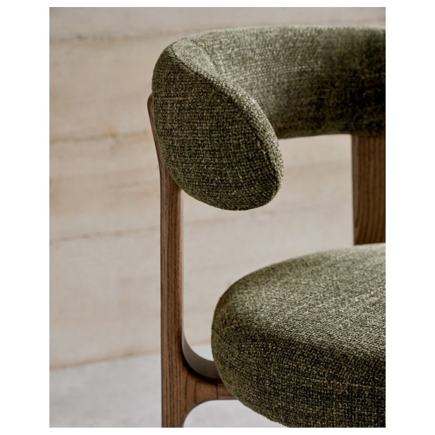 Silla Granite de chenilla verde y... Silla Granite de chenilla verde y...