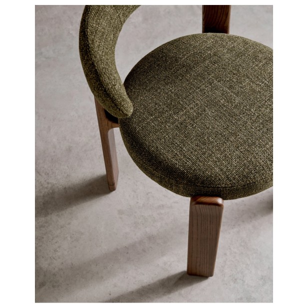 Silla Granite de chenilla verde y... Silla Granite de chenilla verde y...