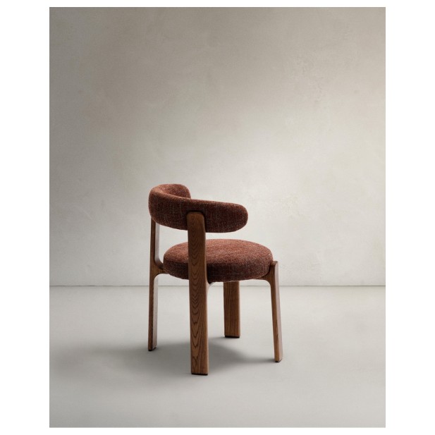 Silla Granite de chenilla marrón y... Silla Granite de chenilla marrón y...