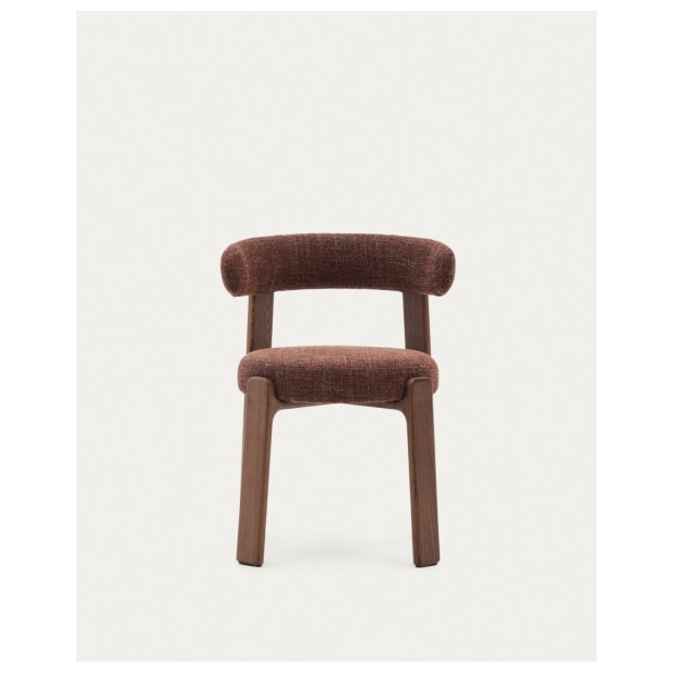 Silla Granite de chenilla marrón y... Silla Granite de chenilla marrón y...