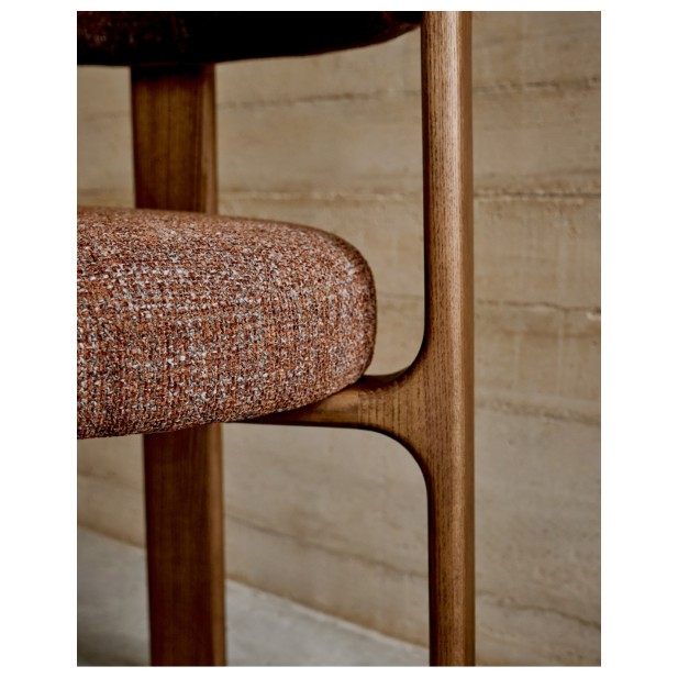 Silla Granite de chenilla marrón y... Silla Granite de chenilla marrón y...