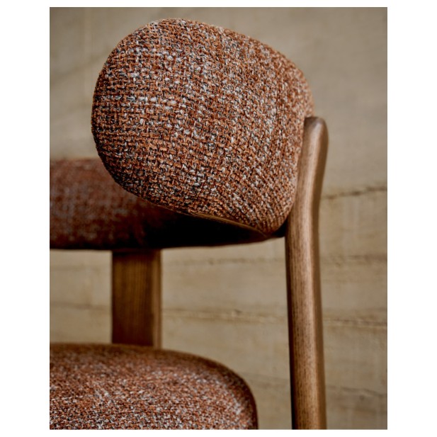 Silla Granite de chenilla marrón y... Silla Granite de chenilla marrón y...