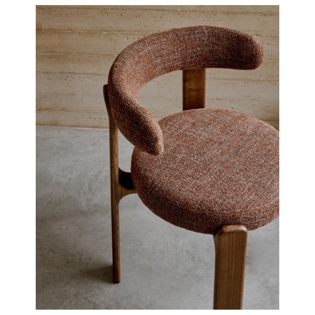 Silla Granite de chenilla marrón y... Silla Granite de chenilla marrón y...