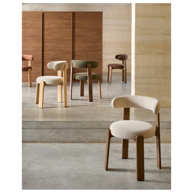 Silla Granite de chenilla marrón y... Silla Granite de chenilla marrón y...