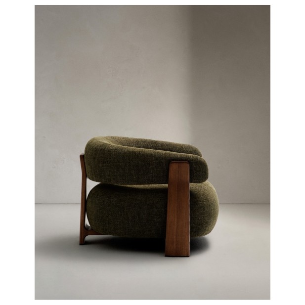 Butaca Granite de chenilla verde y... Butaca Granite de chenilla verde y...