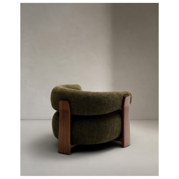 Butaca Granite de chenilla verde y... Butaca Granite de chenilla verde y...