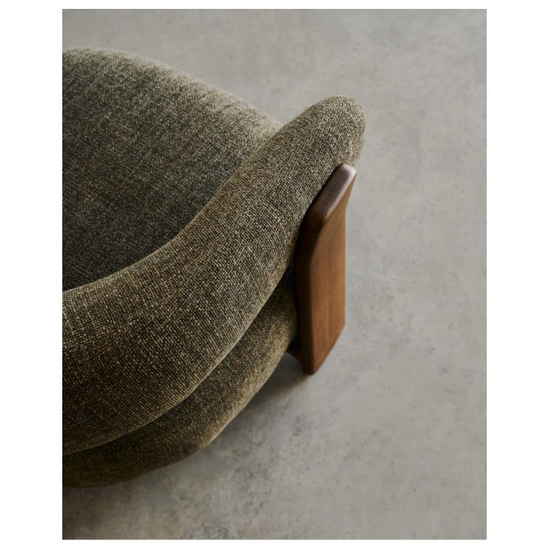 Butaca Granite de chenilla verde y... Butaca Granite de chenilla verde y...