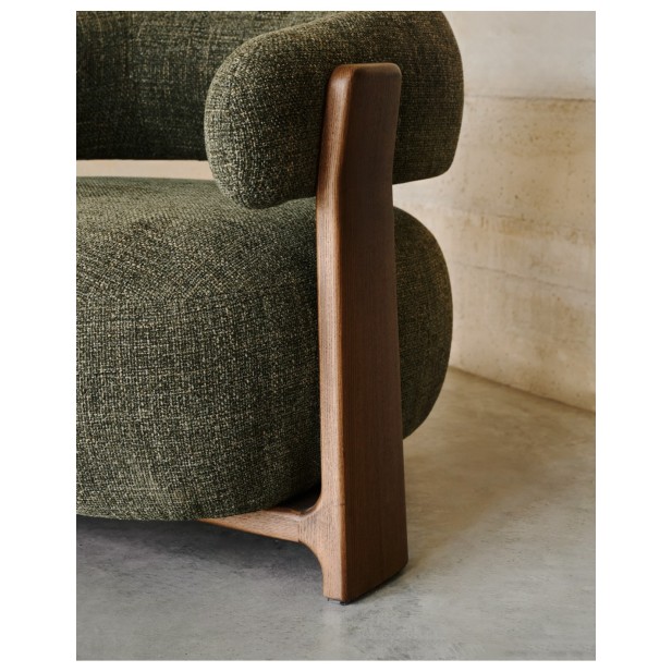 Butaca Granite de chenilla verde y... Butaca Granite de chenilla verde y...