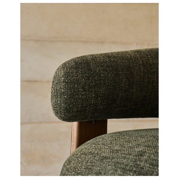 Butaca Granite de chenilla verde y... Butaca Granite de chenilla verde y...