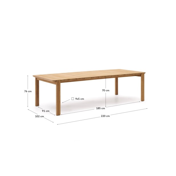 Mesa Icaro de madera maciza de teca... Mesa Icaro de madera maciza de teca...