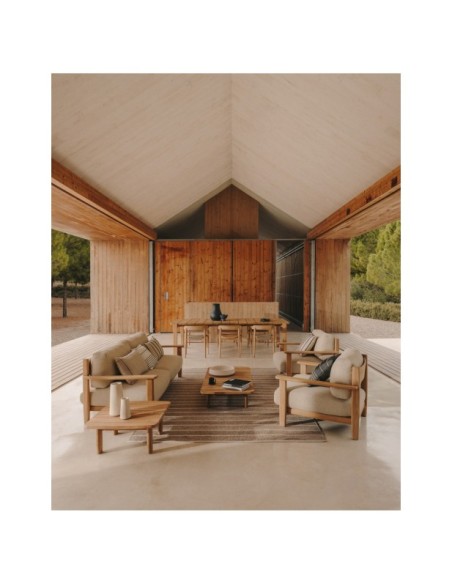 Mesa Icaro de madera maciza de teca 220 x 102 cm FSC 100% - Kave Home