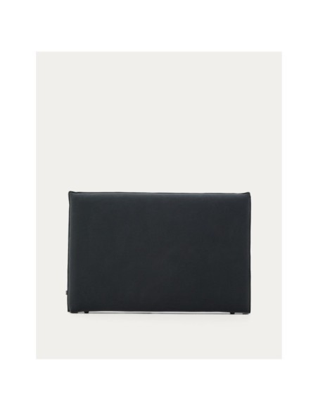 Cabecero desenfundable Jaira de lino y algodón gris antracita para cama de 160 cm - Kave Home