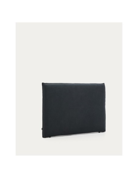 Cabecero desenfundable Jaira de lino y algodón gris antracita para cama de 160 cm - Kave Home