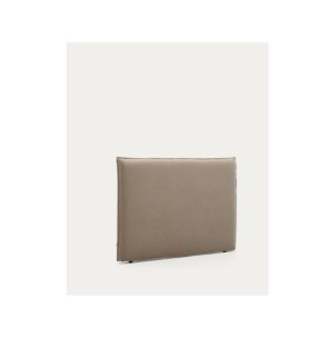 Cabecero desenfundable Jaira de lino y algodón topo para... 2