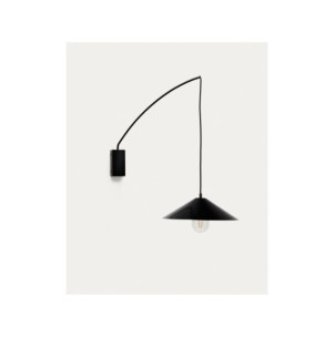 Aplique Kally de metal con acabado pintado negro - Kave Home