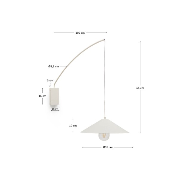 Aplique Kally de metal con acabado... Aplique Kally de metal con acabado...